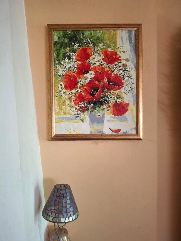 Maki i stokrotki 40x50cm