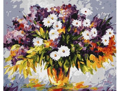 Bukiet polnych kwiatów malowanie po numerach