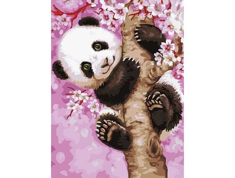Słodka Panda malowanie po numerach