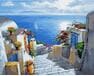 Schody do morza(Santorini) 40x50cm malowanie po numerach