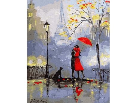 Pocałunek w Paryżu malowanie po numerach