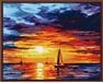 Zachód słońca nad morzem malowanie po numerach
