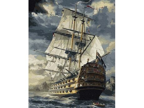 Fregata 40x50cm malowanie po numerach