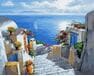 Schody do morza(Santorini) 50x65cm malowanie po numerach