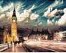 Londyn. Światła wielkiego miasta malowanie po numerach
