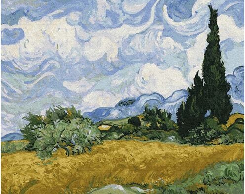 Pole pszenicy z cyprysami (Van Gogh)