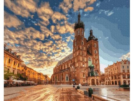 Rynek Główny w Krakowie malowanie po numerach