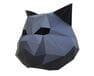 Maska „Cat”, czarna, zestaw do składania (do sesji zdjęciowych i rozrywki) papercraft 3d modele