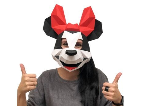 Maska „Myszka Minnie”, zestaw do składania (do sesji zdjęciowych i rozrywki) papercraft 3d modele