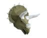 Głowa trofeum „Dinozaur Tops”, wasabi, zestaw do składania (3D model na ścianę) papercraft 3d modele