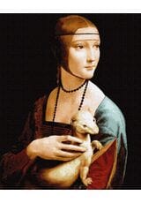 Dama z gronostajem. Leonardo da Vinci 40x50cm