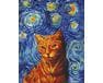 Rudy kot w stylu van Gogha malowanie po numerach