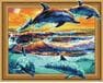 Radosne delfiny diamentowa mozaika