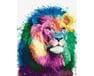 Kolorowy lew malowanie po numerach