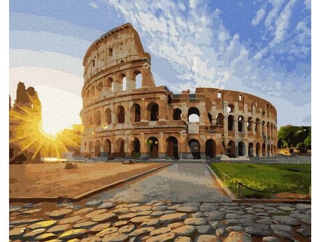 Koloseum w słońcu malowanie po numerach