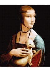 Dama z gronostajem. Leonardo da Vinci 50x65cm