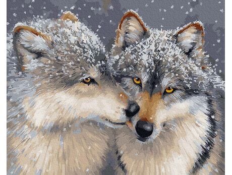 Miłość pośród wilków 40x50cm malowanie po numerach