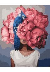 Charming Woman Flower Head