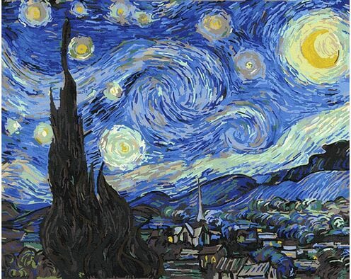 Gwiaździsta noc - Vincent Van Gogh 50x65cm