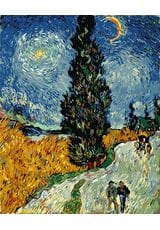 Droga z cyprysami i gwiazdą (Van Gogh) 50x65cm