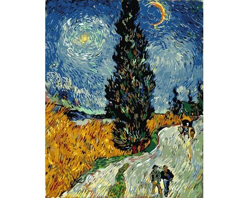 Droga z cyprysami i gwiazdą (Van Gogh) 50x65cm