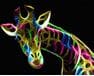 Neonowa żyrafa malowanie po numerach