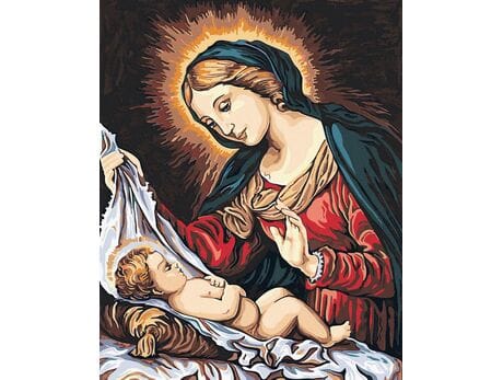 Ikona Matki Boskiej malowanie po numerach