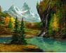 Górska dolina jesienią malowanie po numerach