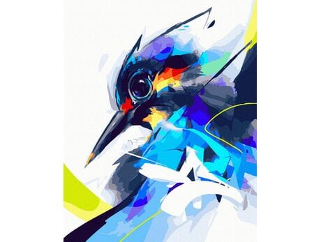 Abstrakcyjny ptaszek malowanie po numerach