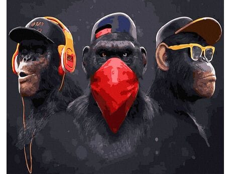 Gangsterskie małpy malowanie po numerach