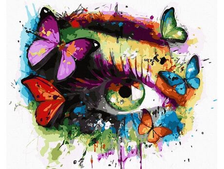 Kolorowe motyle 40x50cm malowanie po numerach