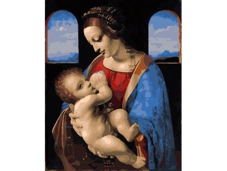 Madonna Litta - Giovanni Antonio Boltraffio i Leonardo da Vinci malowanie po numerach