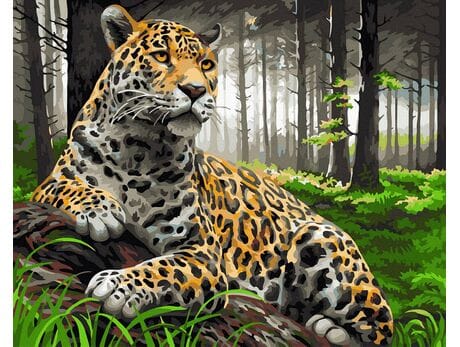 Majestatyczny jaguar malowanie po numerach