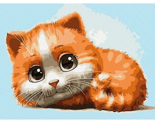 Słodki rudy kotek 30x40 cm