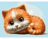 Słodki rudy kotek 30x40 cm malowanie po numerach