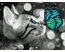 Kotek z motylkiem 30x40 cm malowanie po numerach