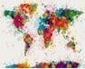 Barwna Mapa Świata 40x50 cm malowanie po numerach