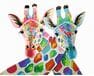 Żyrafy w kolorach 40x50 cm malowanie po numerach