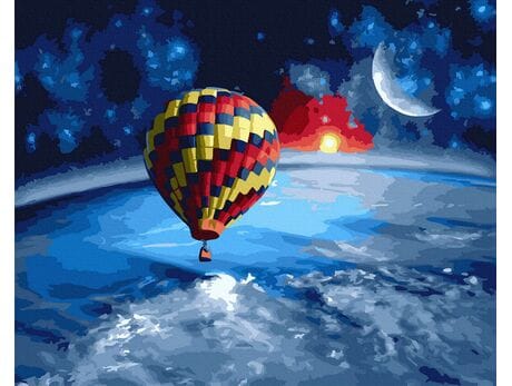 Balon w kosmosie 40x50 cm malowanie po numerach