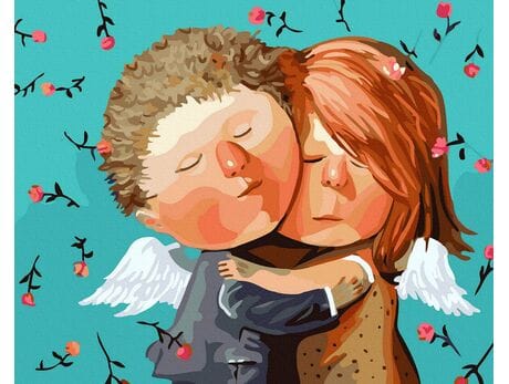 Anielska miłość 40x50 cm malowanie po numerach
