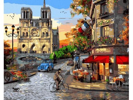 Paryskie uliczki 40x50 cm malowanie po numerach