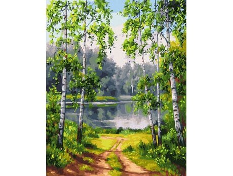 Droga do jeziora 40x50 cm malowanie po numerach