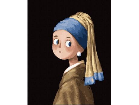 Bajkowa Dziewczyna z Perłą 40x50 cm malowanie po numerach