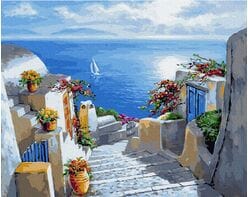 Schody do morza(Santorini) 40cm*50cm (bez ramy)