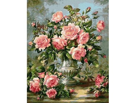 Bukiet róż 40cm*50cm (bez ramy) malowanie po numerach