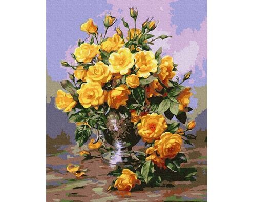 Piękne żółte róże 40cm*50cm (bez ramy)