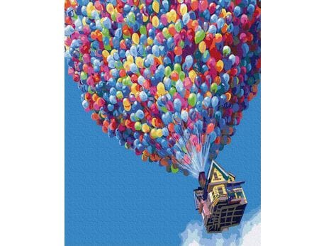 Kolorowe baloniki 40cm*50cm (bez ramy) malowanie po numerach