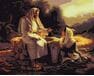 Jezus i Samarytanka 40cm*50cm (bez ramy) malowanie po numerach