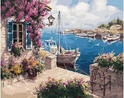 Dom na molo 40cm*50cm (bez ramy)