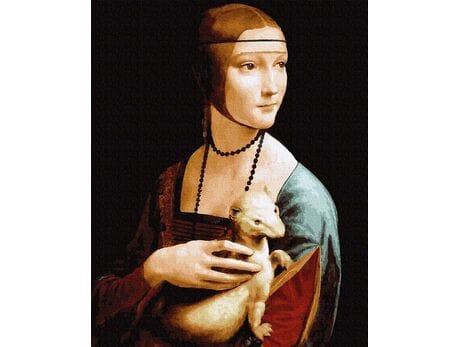 Dama z gronostajem. Leonardo da Vinci 40cm*50cm (bez ramy) malowanie po numerach